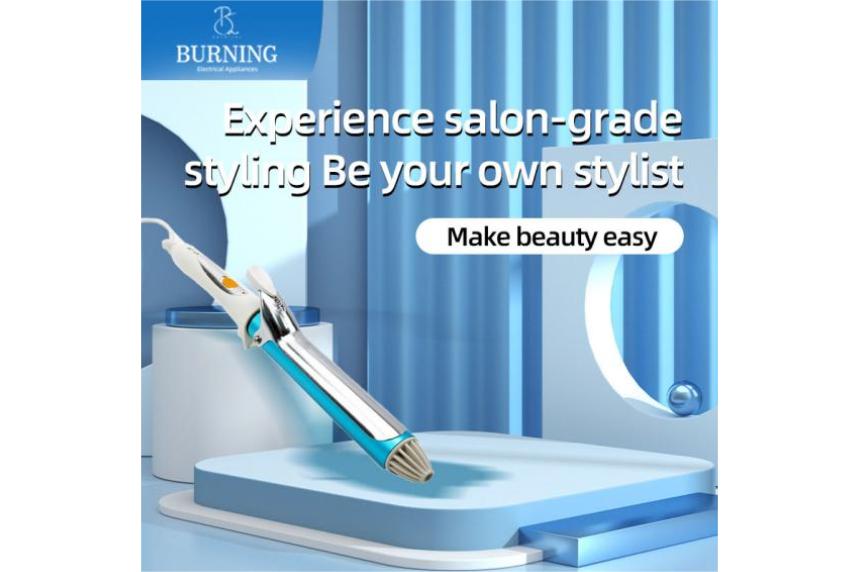 Breng een revolutie teweeg in uw haarstyling met de Blue Barrel Single Barrel Hair Curler